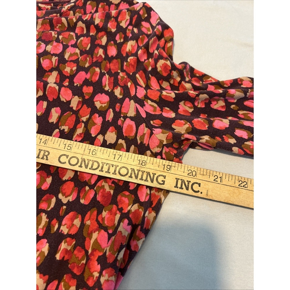 CHICO'S Lightweight Long Sleeve Pink/Ted Stretchy Top Size Medium (1) Comfy Soft - Picture 9 of 10